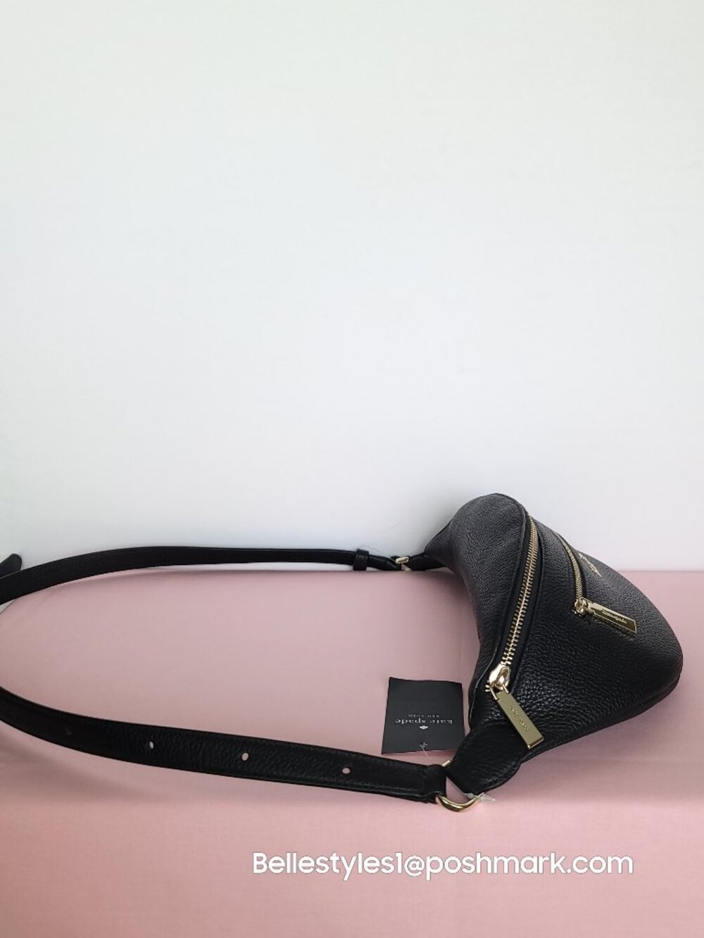 KATE SPADE Leila BELT Bag in Pebbled Leather – Black color⭐ - Picture 10 of 15